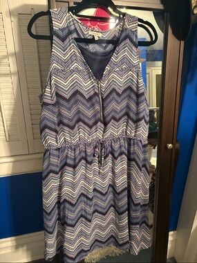 Maurices Blue Chevron Mini Dress